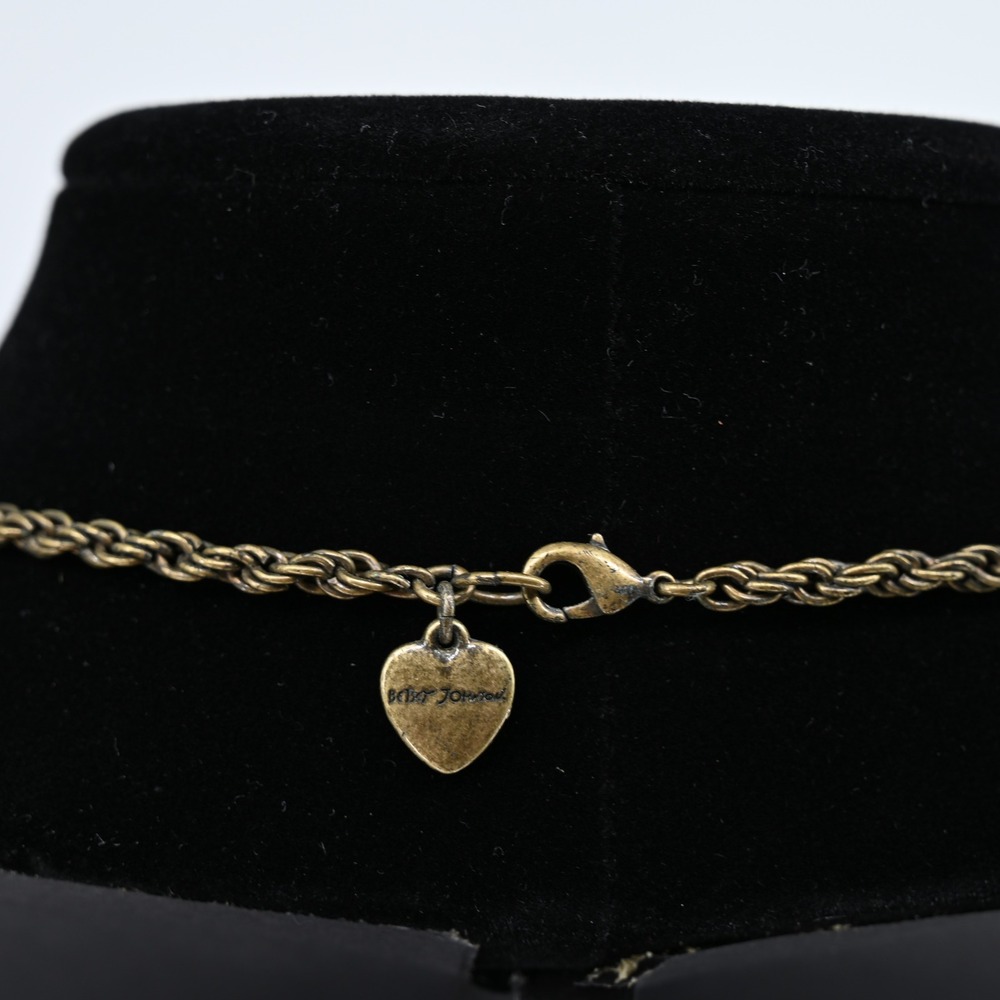Betsey Johnson Moving Alligator AB Rhinestone Pearl Collar Necklace Whimsigoth - Picture 12 of 16
